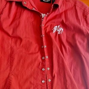 Harley Davidson short sleeve snap up